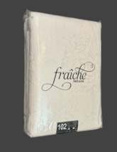Fraîche Maison Holiday Tablecloth 60&quot; x 102&quot; White Solid Poinsettia Mate... - $27.72