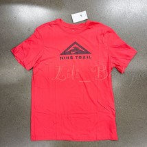 Nike Trail Men Dri-Fit Running Training Top T-Shirt DX2183-604 Light Red... - $24.95