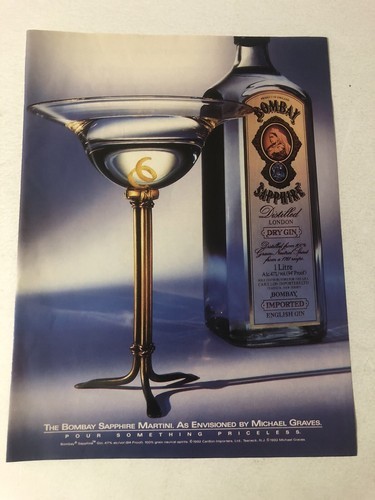 1992 Bombay Sapphire Dry Gin Vintage Print Ad Advertisement pa25 - $7.91