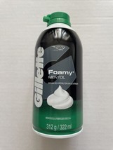 GILLETTE Foamy MENTHOL Shave Foam SHAVING CREAM 322ml - DISCONTINUED - £31.45 GBP