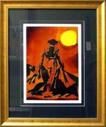 Larry Sanchez &quot;MATADOR&quot; Exciting Acrylic Painting on Paper Gallery Frame... - £774.56 GBP