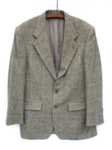 Bill Blass Lord &amp; Taylor Plaid Pure Camel Hair 42 Tweed Blazer Jacket Sport Coat - £26.73 GBP