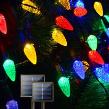 Solar Powered Christmas Tree Lights 200 LED Waterproof for Outside Outdo... - $49.45