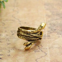 Hobbit Thranduil Snake Ring Mirkwood Elf King Golden Ring Legolas Father LOTR Fa - £15.61 GBP