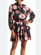 West K Women&#39;s Black Floral Long Sleeve Keyhole High Neck S NWOT - $18.69