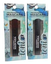 2x IONI VOLUMIZING BLACK MASCARA FULL LASHES THICKNESS TAPERED BRUSH (DT... - $16.82
