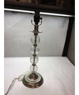 Modern Tall DESK Lamp GLASS Dot BUBBLE Design WORKING Silver BASE Round - £40.50 GBP