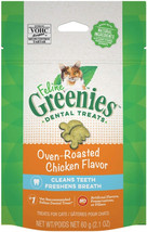Greenies Feline Natural Dental Treats Oven Roasted Chicken Flavor 2.1 oz Greenie - £13.05 GBP