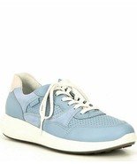  Ecco Dusty Blue Women&#39;s Soft 7 Runner Leather Lace-Up Sneaker Size 8-8.... - £59.90 GBP