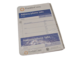 NEW Franklin Covey Inserts A-Z 5.5x8.5&quot; Tab Address Phone Pages 27222; F... - £7.61 GBP