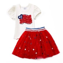 NEW Boutique 4th of July in USA Flag Girls Tutu Skirt Outfit - £4.77 GBP+