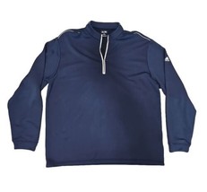 Adidas Golf Quarter Zip Sweatshirt Size XL Navy Blue And White - £19.74 GBP