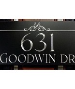 Engraved Personalized Custom House Home Number Street Address Metal 12x6... - $21.79