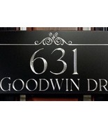 Engraved Personalized Custom House Home Number Street Address Metal 12x6... - £16.39 GBP