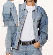 Levi&#39;s Premium 90s Crafted Trucker Jacket Women&#39;s Paneled Denim, Size M ... - $63.72