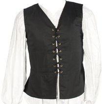 Alexanders Costumes Men&#39;s Male Renaissance Vest, Black, Small - £16.17 GBP