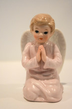 Lefton China  Kneeling Angel  Pink Praying Angel SRNO 1584 Classic Figure - £10.29 GBP