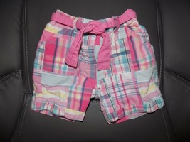 Janie and Jack Pink Plaid Patchwork Bermuda Shorts Size 12/18 Months Girl&#39;s EUC - £13.12 GBP