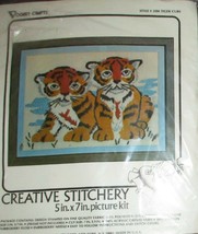 Creative Stitchery Tiger Cubs #2104 5&quot; x 7&quot; NEW - £7.00 GBP