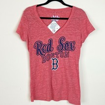 Boston Red Sox V-Neck Tee Shirt Touch by Alyssa Milano Size Medium Red Logo New - £15.52 GBP