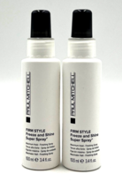 Paul Mitchell Firm Style Freeze &amp; Shine Super Spray Maximum Hold 3.4 oz-2 Pack - £24.99 GBP