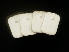 Electrode Pads Silicone Rubber (4) 2 Pairs 2mm Connection Massage Pads Reuse - £10.00 GBP