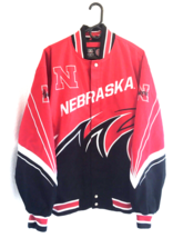 Officially Licensed Collegiate Jacket Nebraska Cornhuskers Sz L Men Red ... - £141.19 GBP