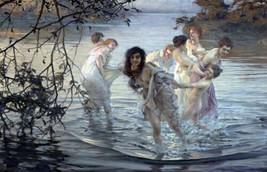 Art Dancing Nymphs by Paul Chabas. Fine Oil Painting Giclee Print Canvas - £7.56 GBP+