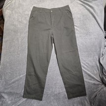 Roundtree &amp; Yorke Casuals Khaki Green Straight Flat Front Pants ~ Size 3... - $21.78