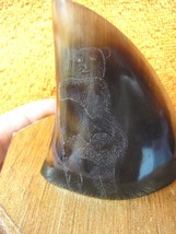 (ak-moose-100) GENUINE MOOSE HOOF Bear etched display Alaskan Eskimo art signed - £72.69 GBP