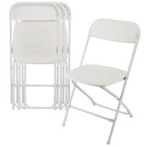 Elama 4 Piece Plastic Folding Chair in White - $150.97