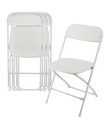 Elama 4 Piece Plastic Folding Chair in White - $207.96 CAD