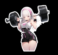 Strong Cutie Anime Girl Sport Exercise Sticker Decal Car Truck Wall Phone - £3.94 GBP+