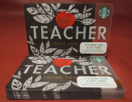 Starbucks, 2017 TEACHER THANK YOU Gift Card New Unused with Tags - $81.67 MXN