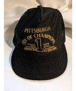 Vintage 1979 Pittsburgh Steelers Pirates City of Champions Mesh Snapback... - £27.25 GBP