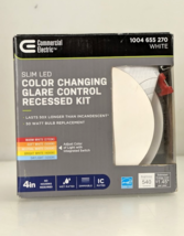 Commercial Electric Slim Baffle LED 4” Color Adjustable Recessed Lights ... - $12.64