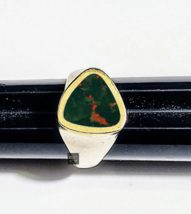 Natural Bloodstone Ring 925 Sterling Silver Handmade April Birthstone Jewelry - £68.90 GBP