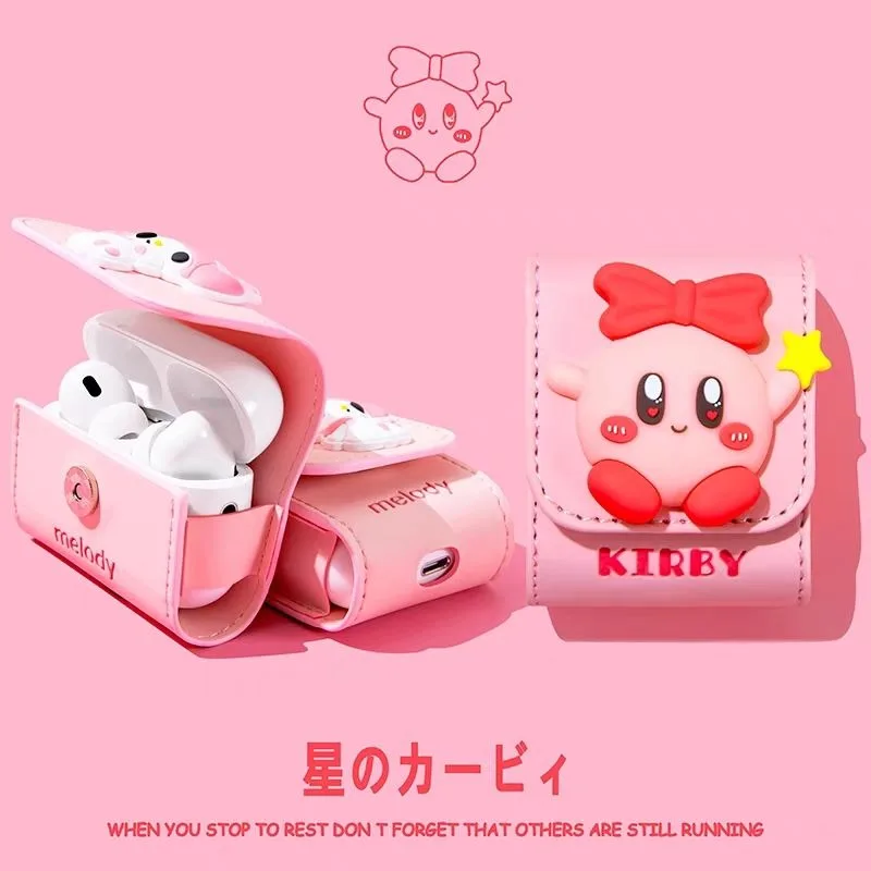 Anime Peripheral Kirby Leather Case Headphone Case AirPodsPro Apple Headphone - £14.42 GBP