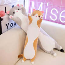 Children&#39;s Toy Stuffed Animal Pillow Cute Cat Pillow Soft Plush Long Cat Pillow  - £3.91 GBP+