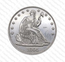 1864 S Seated Liberty Half Dollar Commemorative COPY coin - £11.93 GBP