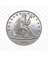 1864 S Seated Liberty Half Dollar Commemorative COPY coin - $20.36 CAD