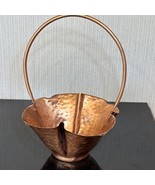 Vintage CopperSmith Copper Basket Hand Hammered Fruit Bowl Made in USA F... - €29,38 EUR