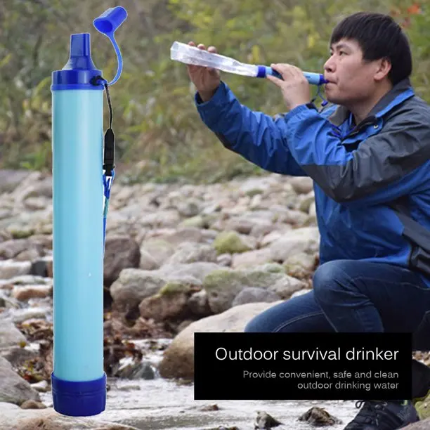 Portable Outdoor Wild Life Emergency Direct Water Purifier Camping Hiking - £16.75 GBP