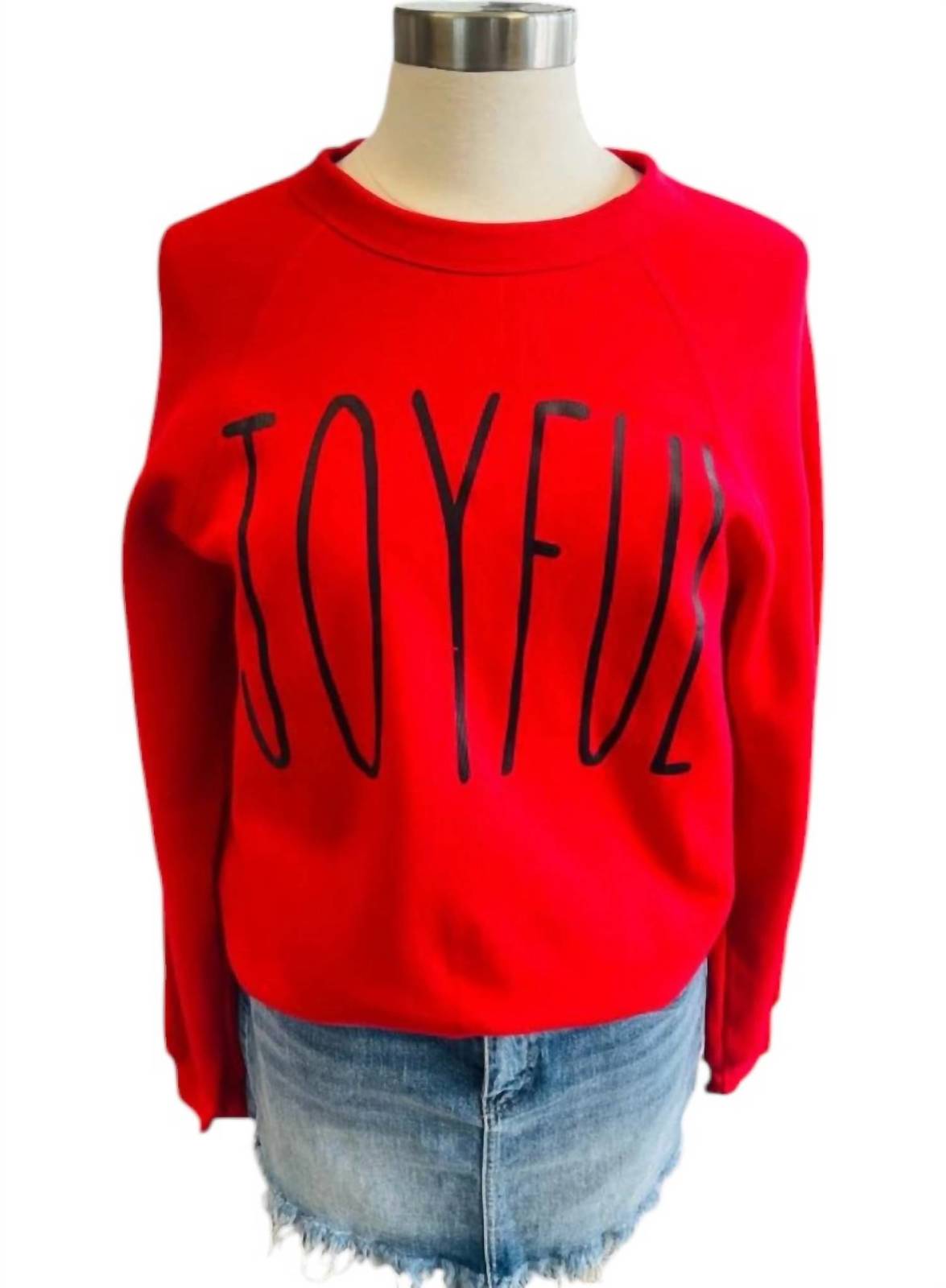 Mama Glitter joyful sweatshirt Red - $24.00