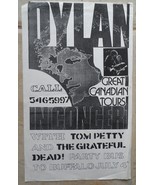 Bob Dylan Flyer Great Canadian Tours Original Grateful Dead Tom Petty Bu... - £39.84 GBP