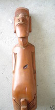 Unique Vintage Folk Art Wood Tribal Man Fertility Figurine - $33.77 CAD