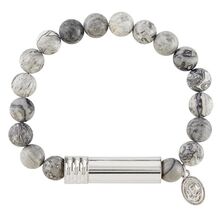 Padre Pio  Stone Prayer Bracelet with Small Charm, New #AB-28-5 - $18.14 CAD