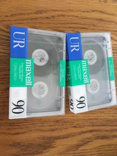 Maxell UR-90 Lot of 2 Blank Audio Cassettes UNOPENED - $15.83