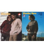 2 Adult Elenka White Buffalo Icelandic Yarn Knit Cardigan Pullover Patte... - £10.16 GBP