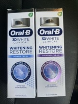 2 X BOXES ORAL- B 3D WHITENING RESTORE DIAMOND CLEAN &amp; POWER FRESH TOOTH... - £18.23 GBP